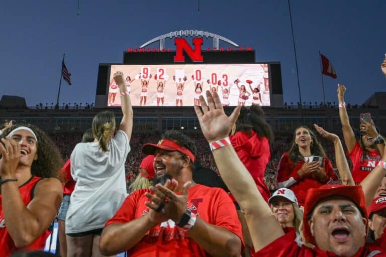 Nebraska Cornhuskers Fans Celebrate Lincoln Nebraska