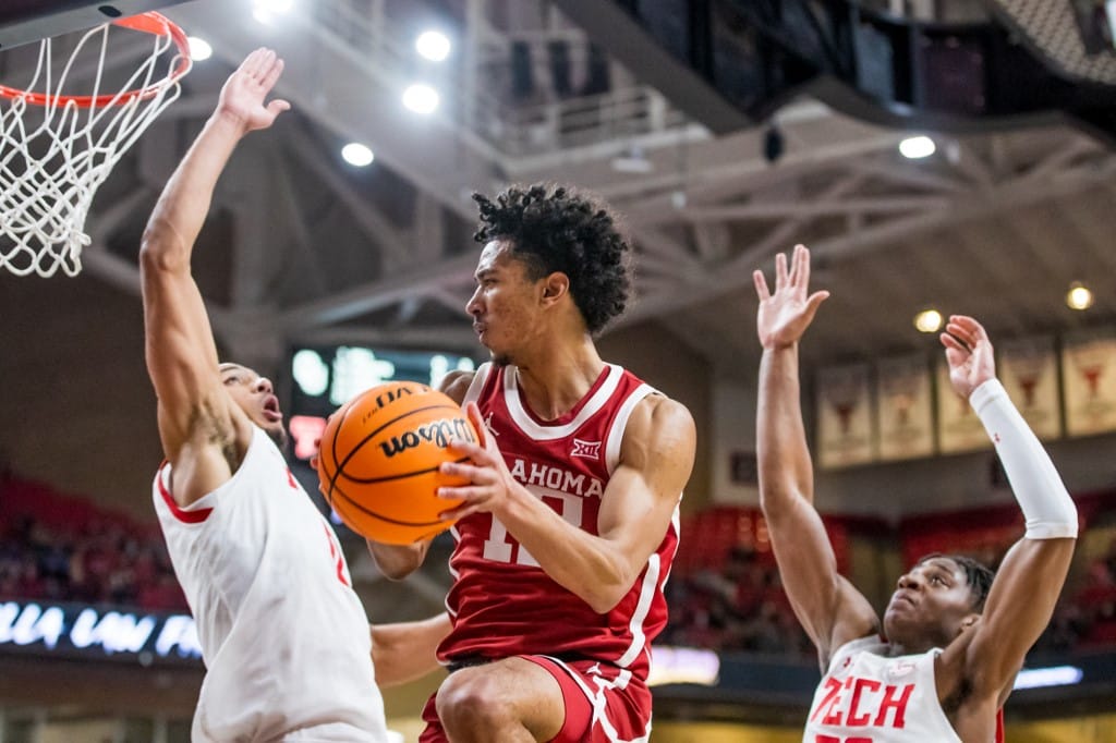 Milos Uzan Oklahoma Sooners v Texas Tech Red Raiders