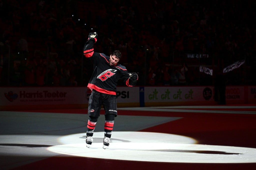 Jordan Martinook Carolina Hurricanes v New York Islanders