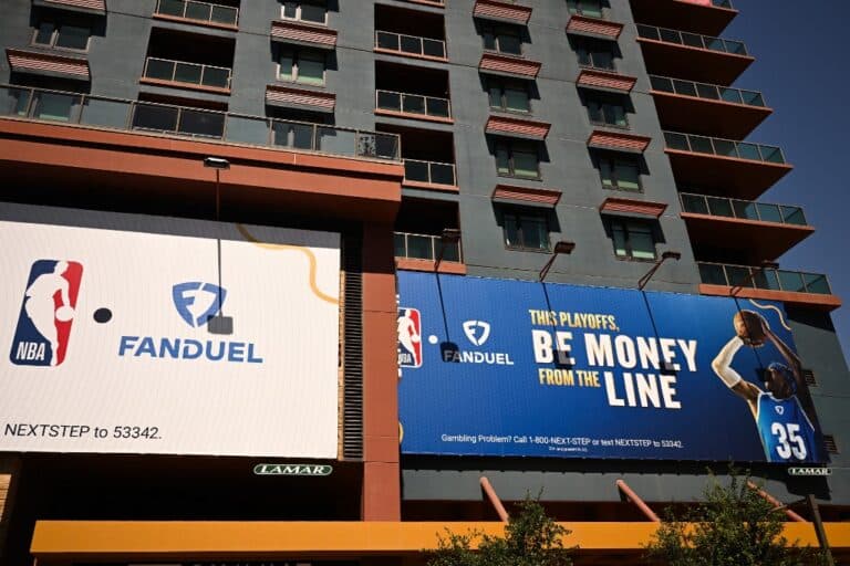 online sports betting signage NBA FanDuel