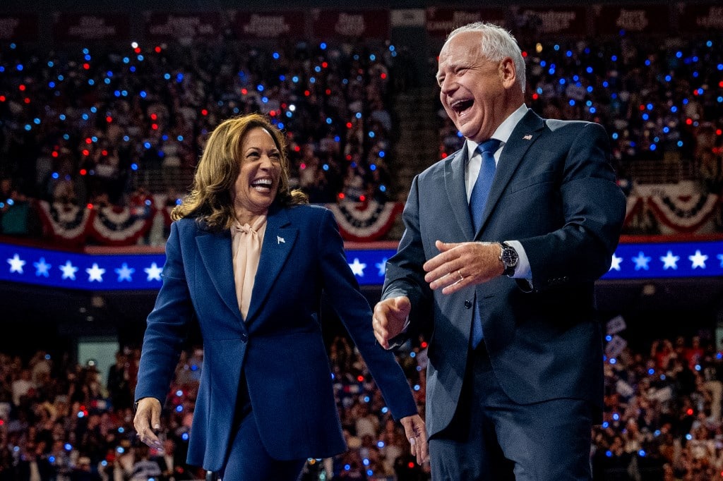 Kamala Harris and Tim Walz