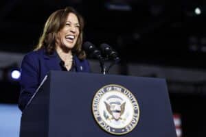 Democratic Presidential Candidate Kamala Harris