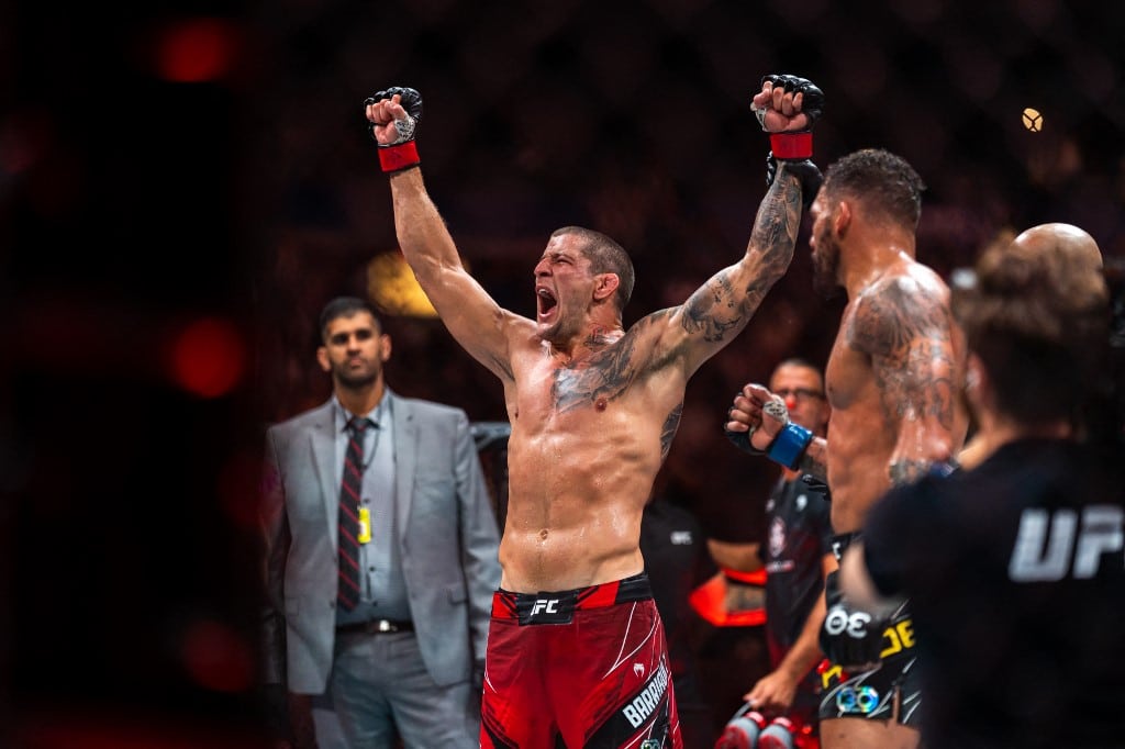 Marc-Andre Barriault Celebrates at UFC 289