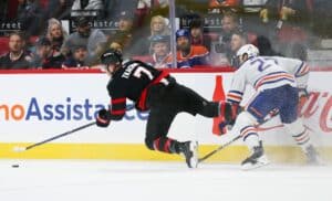 Brady Tkachuk Senators v Brett Kulak Oilers