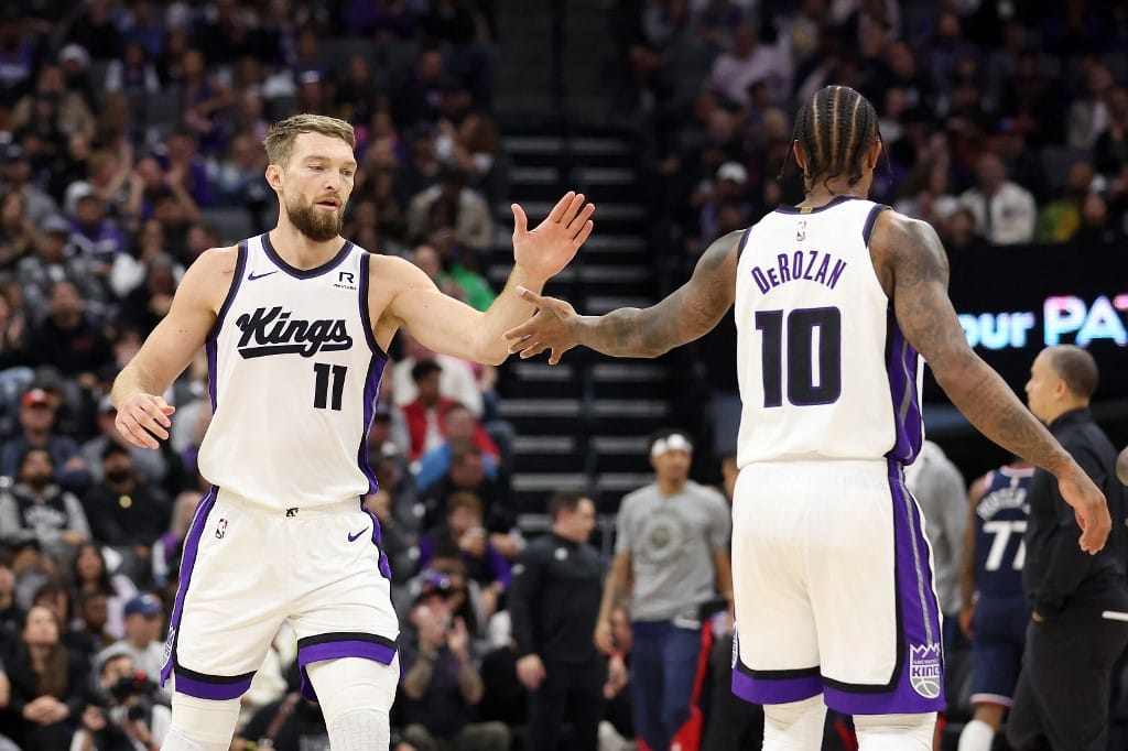 Domantas Sabonis and Demar Derozan Sacramento Kings