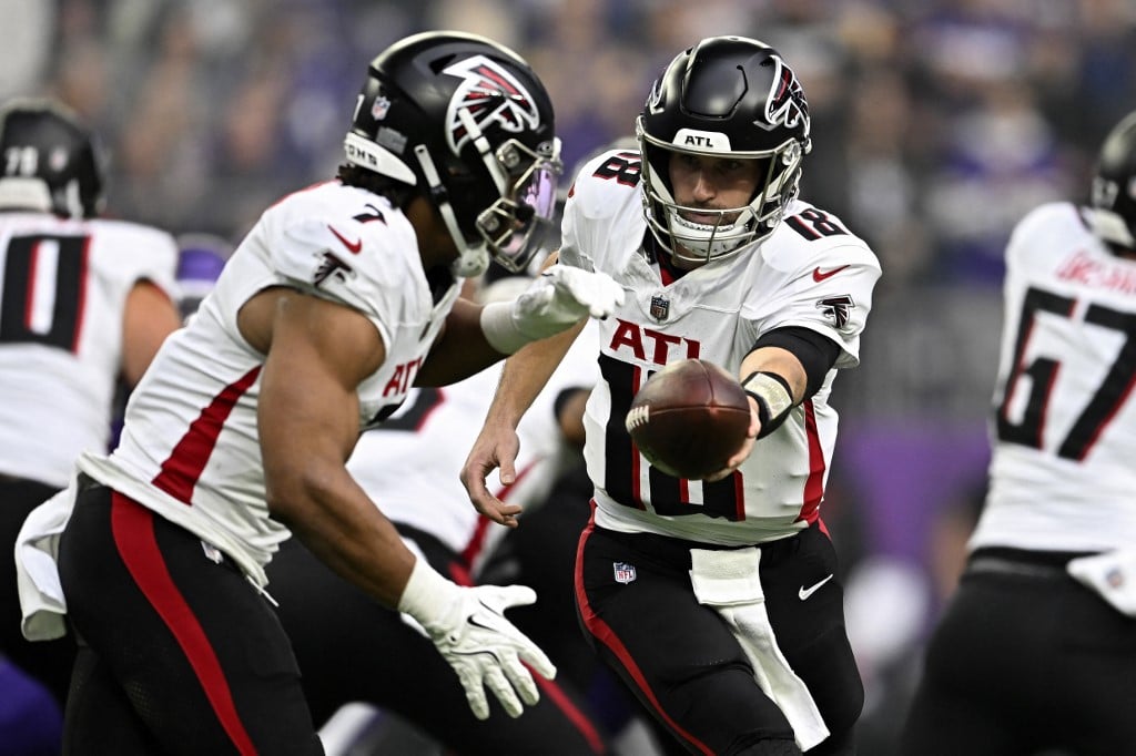 Kirk Cousins and Bijan Robinson Atlanta Falcons