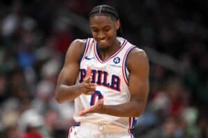 Tyrese Maxey Philadelphia 76ers v Boston Celtics