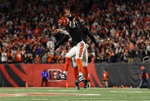 Joe Burrow and Geno Stone Cincinnati Bengals