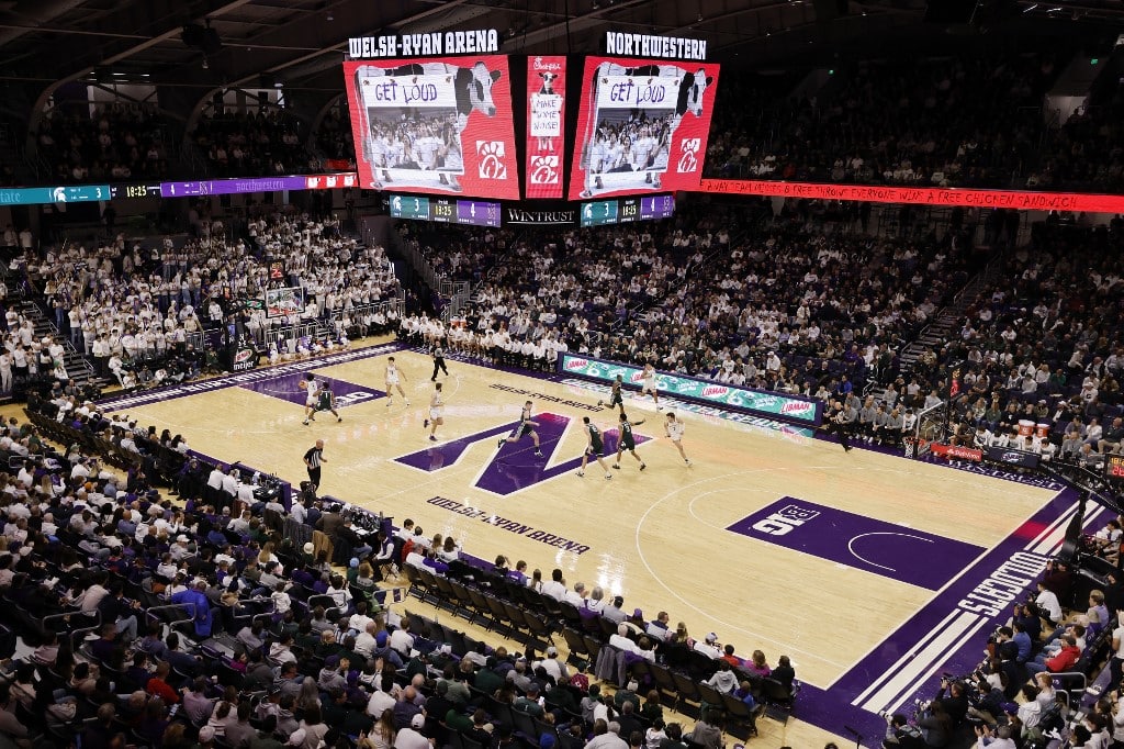 General View of Welsh-Ryan Arena Northwestern Wildcats